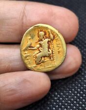 Ancient Roman Emperor &  Goddess Nike Holding Bird Athena Solid 22K Gold Coin