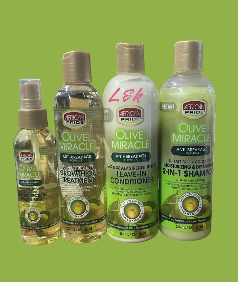 Full set African Pride Olive Miracle Anti-Breakage 2-in-1 Shampoo & Conditioner - Image 1 of 1
