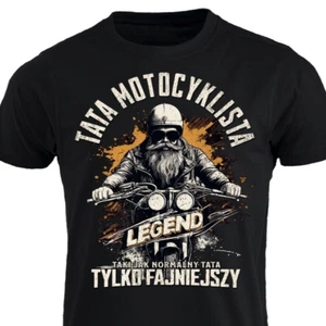 T-Shirt TATA Motocyklowy Jak Normalny Tata Only Cooler Polish Papa Geschenk Geburtstag - Bild 1 von 21
