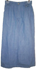 Vintage 80's Rebecca Thomas Long Blue Denim Skirt RN #76856 Women Size 6