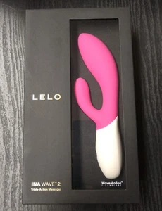 LELO INA WAVE 2 RABBIT VIBRATOR (CERISE) ⭐️NEW IN BOX⭐️ - Picture 1 of 7