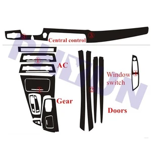 3D Carbon Fiber Pattern Interior DIY Trim Sticker For 2011-2017 BMW 5 Series F10 - Imagen 1 de 15