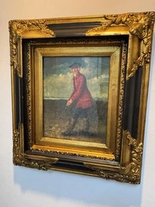 Lovely Antique Oil Portrait Painting Of A Gentleman / Golfer. Golf Interest. - Picture 1 of 24