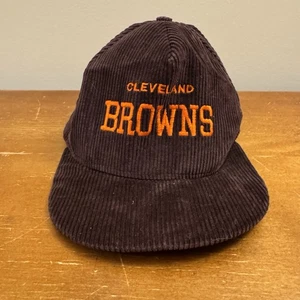 Vintage Cleveland Browns Mütze Herren braun SnapBack NFL Cord Football - Bild 1 von 8