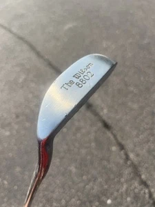The Wilson 8802 Golf Putter 35" Steel Shaft Good Condition Napa Leather Grip - Picture 1 of 22