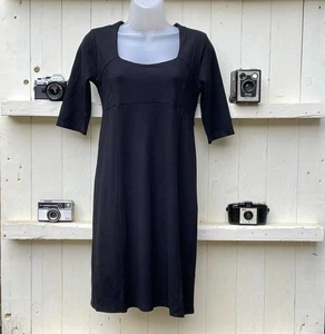 Jojo Maman Bebe Tunic Dress Black Jersey Maternity Nursing 3/4 Sleeve Size 8 - Picture 1 of 10
