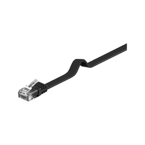 Goobay 95384 CAT 6 Flat-Patch Cable, U/UTP, Black, 2 m Length - Afbeelding 1 van 5
