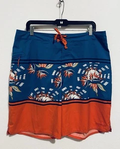 Patagonia Bademode Herren 36 blau orange Blumen Stretch Hobel Boardshorts Strand - Bild 1 von 6