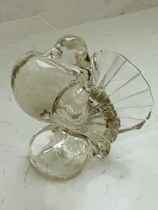 Paden City Pouter Pigeon Clear Crystal Art Glass Animal Figurine 1916 ~ 1951 - Picture 1 of 5