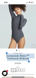 NWOT Commando Butter Turtleneck Bodysuit Gray/anthrcite Size Large - Picture 1 of 1