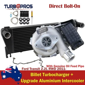 Billet Turbo + Intercooler + Tubo de alimentación de aceite genuino para Ford Transit 2,2 L tracción trasera 2011- - Imagen 1 de 14