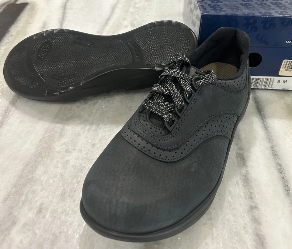 SAS Walk Easy NERO Black 10 Wide Women's Walking Shoes