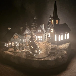 Grandeur Noël Lighted Christmas Village Church Toy Shop 1999 Lights Work READ - Picture 1 of 20