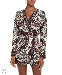 Mini Vestido Envolvente Farm Rio Negro Passion Bufanda Talla S - Imagen 1 de 13