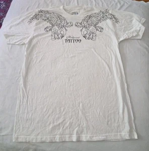 Hollywood Tattoo Mens XL White Tshirt NEW - Picture 1 of 5