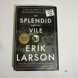 SIGNED - The SPLENDID and the VILE by Erik Larson (2020, Hardcover) -1st Edition - Picture 1 of 8