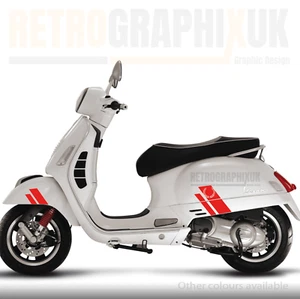Kit de pegatinas gráficas súper estilo rojo laurel Vespa GTS 300 1 color V23L/L - Imagen 1 de 4