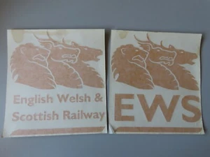 Pegatinas de colección con logotipo de ferrocarril escocés galés inglés EWS de los años 90 recuerdos ferroviarios - Imagen 1 de 5