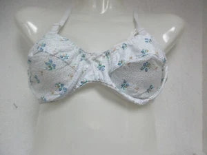 Jolie Elite Woman Bras White /Blue Dotted Floral Print Size 34B New!!! - Picture 1 of 2