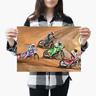 A3| Speedway Track Biker Dirt Racing - Rozmiar A3 Plakat Druk Foto Sztuka Prezent #2759