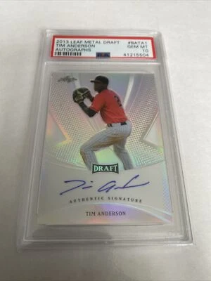 2013 Leaf Metal Draft RC Tim Anderson Autograph PSA 10 BA-TA1 - Image 1 of 2