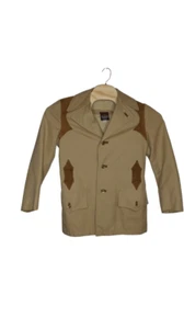 Vintage Members Only by Europe Craft Sz 40 Tan Hunting Blazer Coat Jacket Suede - Picture 1 of 10