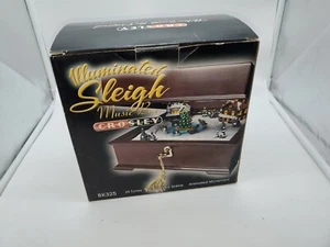 AJ Crosley Music Box Sleigh BK325 Skating Ice Plays 30 Songs Holiday Decor - Picture 1 of 5