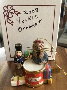 Danbury Mint CHRISTMAS DRUMMER 2008 Annual Yorkie Drummer Ornament Excellent - Picture 1 of 5