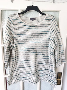 M&S PER UNA Lightweight ribbed jumper/top 3/4 sleeve size 20 GREAT - Picture 1 of 11