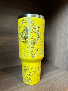 Winnie the Pooh Inspired engraved 40 oz stainless steel tumbler with handle - Picture 1 of 3
