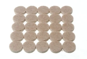 10 X Tiras De 25 Autoadhesivo Redondo Fieltro Almohadilla 15mm Diámetro X 4mm - Imagen 1 de 1