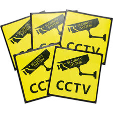  5 Pcs Video Signs Outdoor Adhesive Stickers Security Camera