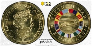 Australia 2023 C Vietnam War $2 Coloured Coin PCGS MS66 #8281 - Picture 1 of 2
