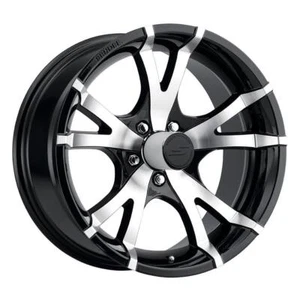 14" Sendel T07 5-Lug Boat Camper RV Trailer Wheel Rim Black Machined (QTY 1) - Picture 1 of 3
