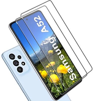 EGEDI Für Samsung Galaxy A52 Echt Glas Display Schutz Panzerfolie 9H Schutzglas - 2x