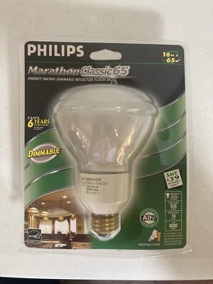 Philips Marathon Classic65 BR30 16W = 65W  Dimmable Reflector Floodlight Bulb - Image 1 of 3