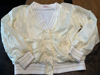 VINTAGE TAIL HONG KONG YELLOW VARSITY STRIPE JACKET WOMENS SZ M BLOKECORE - Image 1 of 4