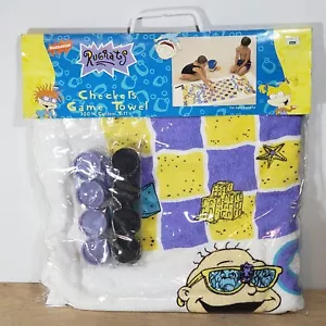 Nickelodeon Rugrats Vintage 1998 Checkers Game Towel 100% Cotton 29" X 58" New - Picture 1 of 12