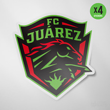 (4 Pack) FC Juarez Bravos Vinyl Sticker Decal Calcomania Mexico Juaritos Futbol