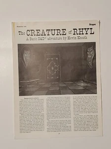 Dragon Magazine #55 Nov 1981 Creature of Rhyl Module ONLY D&D - Picture 1 of 7