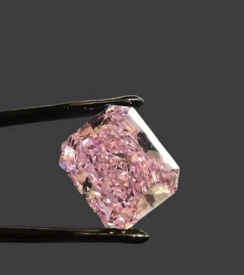 3 Ct sweet pink  Loose Diamond 8x10 mm Radiant Cut VVS1 Grad  Quality Gemstone - Image 1 of 4