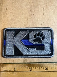 Thin Blue Line K9 Patch, Law Enforcement - Picture 1 of 2