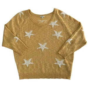 Jodifl Womens Open Knit Novelty Sweater Stars Boho USA Celestial Preppy Size M - Picture 1 of 8