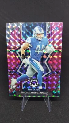 2022 Panini Mosaic Rookies Camo Pink Prizm Malcolm Rodriguez #400 Rookie RC - Image 1 of 2