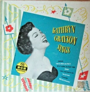 Kathryn Grayson canta - disco LP de vinilo de 10". Auténtico y original - Imagen 1 de 5
