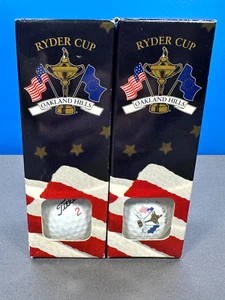 LOT OF 2 TITLEIST RYDER CUP OAKLAND HILLS GOLF BALL SLEEVES 6 TOTAL BALLS NEW - Picture 1 of 5