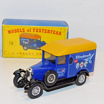 MATCHBOX YESTERYEAR 1929 MORRIS COWLEY VAN VITAKRAFT Y19 CODE 2 - Image 1 of 4