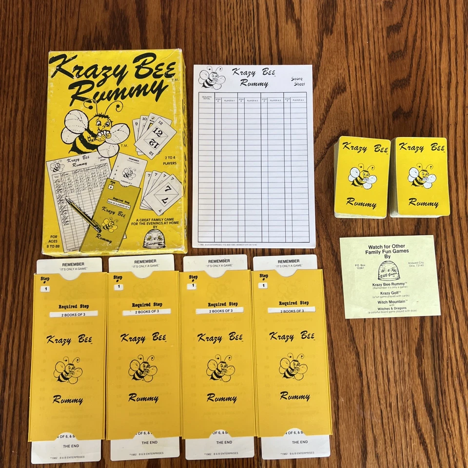 Vintage KRAZY BEE RUMMY Game Complete 1983 RARE HTF - Image 1 of 4