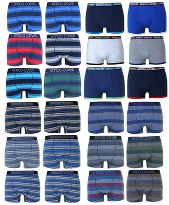 6 Pezzi Boxer Uomo ENRICO COVERI Mutanda Intimo Elasticizzato varie fantasie