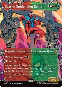 1x Scarlet Spider, Ben Reilly Borderless Foil (Marvel's Spider Man) - Picture 1 of 1